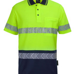 JB's HV S/S D+N C/BACK SEGMENTED TAPE POLO