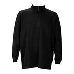 �-Zip Flat-Back Rib Pullover