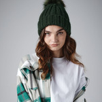 Verbier Faux Fur Pop Pom Chunky Beanie