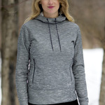 DRYFRAME® DRY TECH WATER RESISTANT FLEECE LADIES' PULLOVER HOOD.