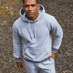 Hoodie with striped cuffs
