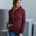 Women's authentic melange hooded sweatshirt