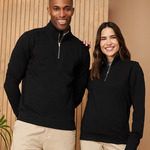 Henbury Unisex Sustainable 1/4 Zip Sweatshirt
